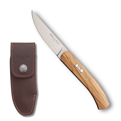 Legendary Olivier knife & its brown leather case with flap - Eden Park x Ovalie Original