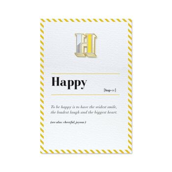 H / Badge et carte Happy Pin 1