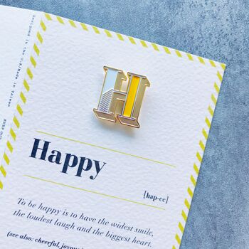 H / Badge et carte Happy Pin 3