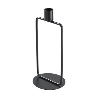 Support métal avec anse noir 10 x 23 cm  - Décoration intérieur, diner aux chandelles, bougies