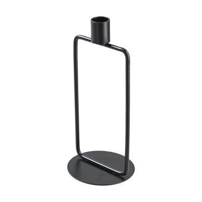 Metal support with black handle 10 x 23 cm - Interior decoration, candlelight dinner, candles