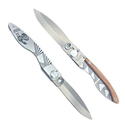 Lock Premium olive wood pocket knife - France Rugby x Ovalie Original
