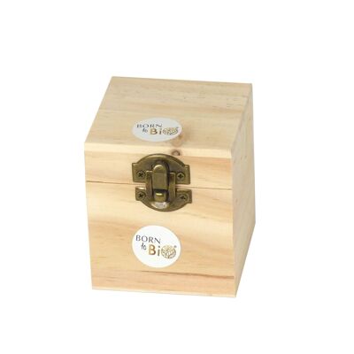 Wooden box for 4 bottles of oils