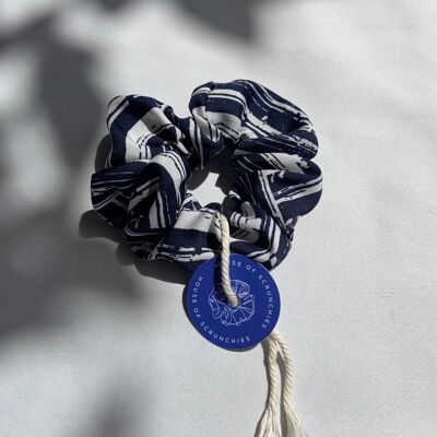 Scrunchie - Blue/White Maritime - Recycled