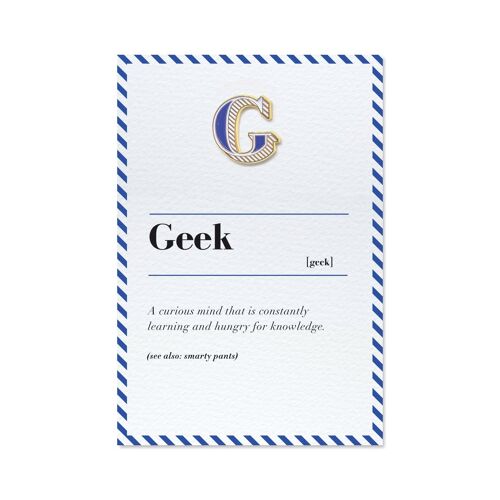 G/Geek Pin Badge and Card