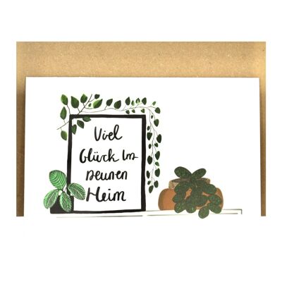 Viel Glück Pflanzen | Umzugskarte