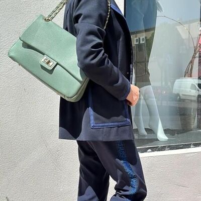 Sac à Bandoulière en Cuir Italien pour Femme de Grande Capacité