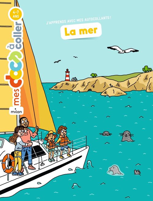 NOUVEAUTÉ - Livre documentaire avec autocollants - La mer  - Collection « Mes docs à coller »