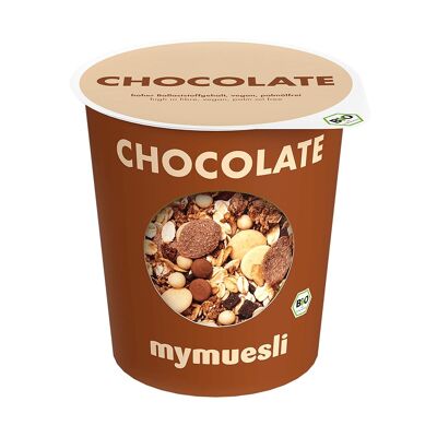 mymuesli2go chocolate muesli, orgánico, 85g, bandeja de 12, orgánico