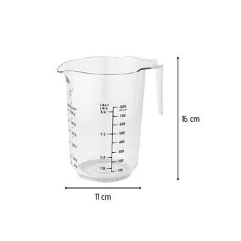 Verre doseur 1 litre en plastique Fackelmann 10