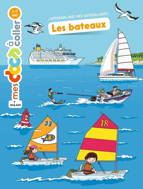 Livre documentaire avec autocollants - Les bateaux - Collection « Mes docs à coller »