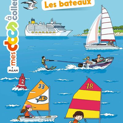 Livre documentaire avec autocollants - Les bateaux - Collection « Mes docs à coller »