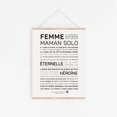 Poster Woman, single mom by Sophie Franco - A3