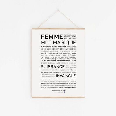 Affiche Femme, mot magique de Dame Fanny - A2