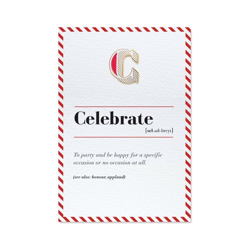 C/Celebrate Pin Badge and Card