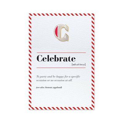 C/Celebrate Pin Badge and Card