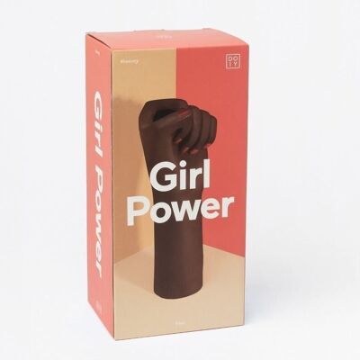 Girl Power Vase, klein schwarz