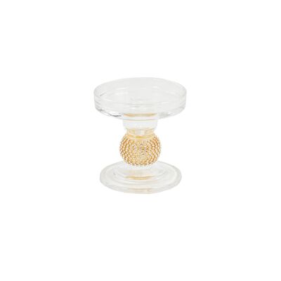 HV Glitzerglas-Kerzenhalter – Gold – 8.5x8.5cm