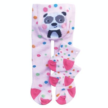 Collants de poupée avec chaussettes "Funny Animals", assortiment de 3, taille 35-45cm 7