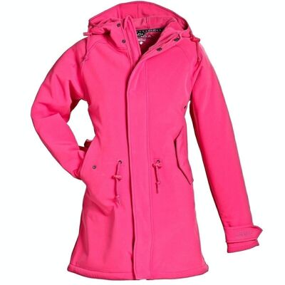 Short coat made of soft shell - pink
