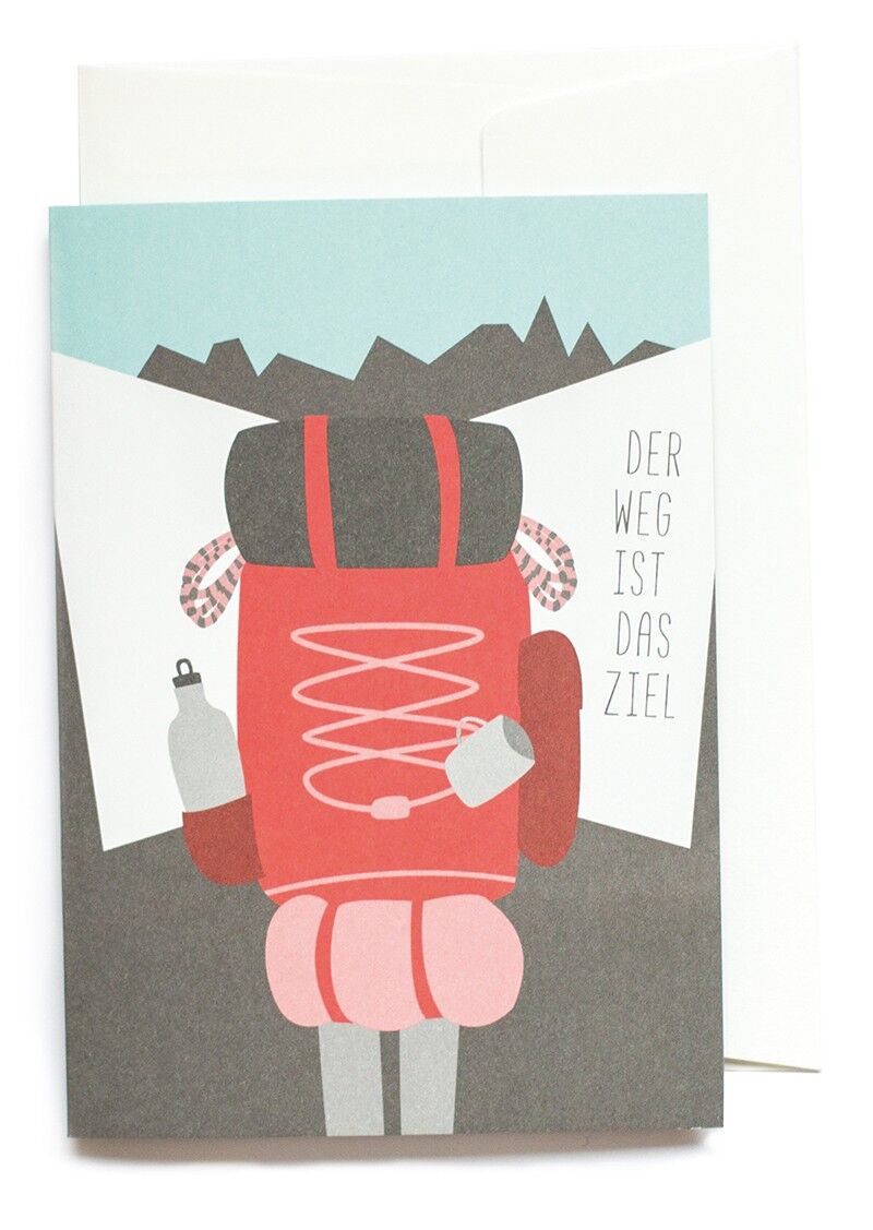 Biglietto di auguri: il viaggio è l'obiettivo