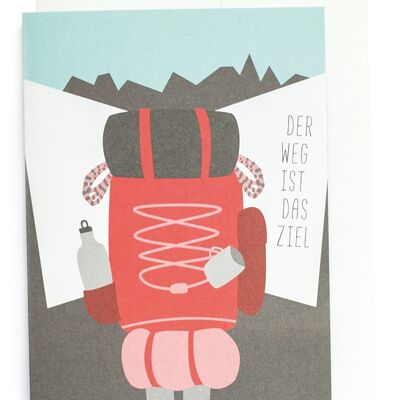 Greeting card - the journey is the goal