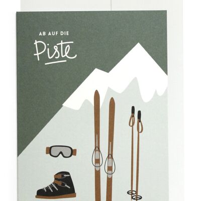 Greeting card - off to the slopes