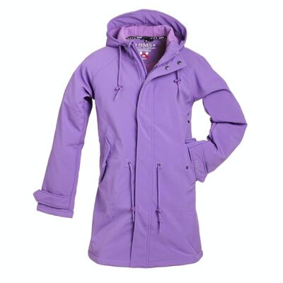 Short coat made of soft shell - lilac
