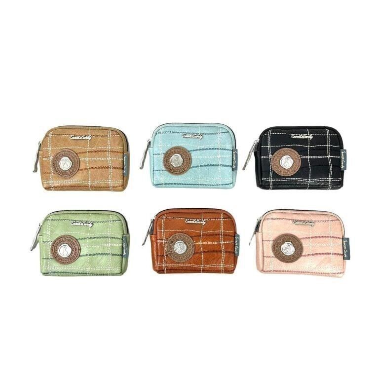 Portamonete compatto da donna Sweet Candy con targhetta decorativa