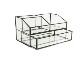 HV Glass Organizer avec tiroir - Noir - 23x14x13 cm 4