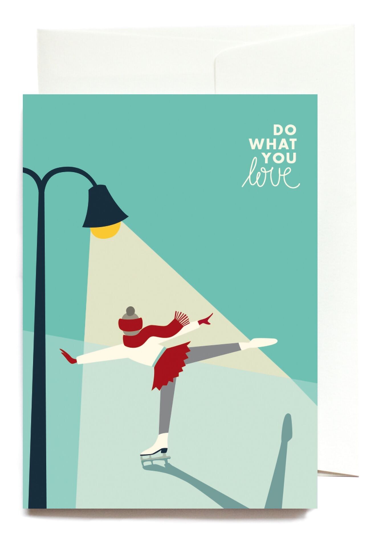 Tarjeta de felicitación - patinaje sobre hielo