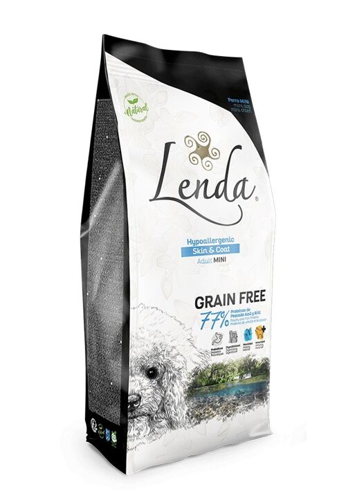 Dry Dog Food Lenda Mini Hypoalergenic Skin & Coat Grain Free 2 kg