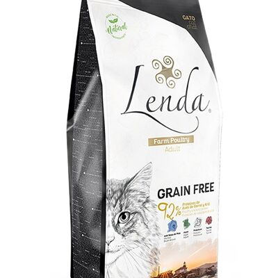 Dry Cat Food Lenda Adult Cat Farm Poultry 
Grain Free 2 kg