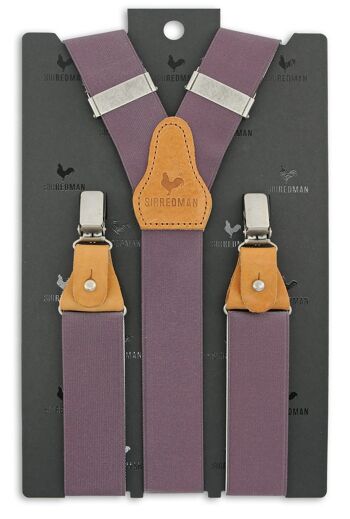 Bretelles de luxe Sir Redman Mayson Mauve 3