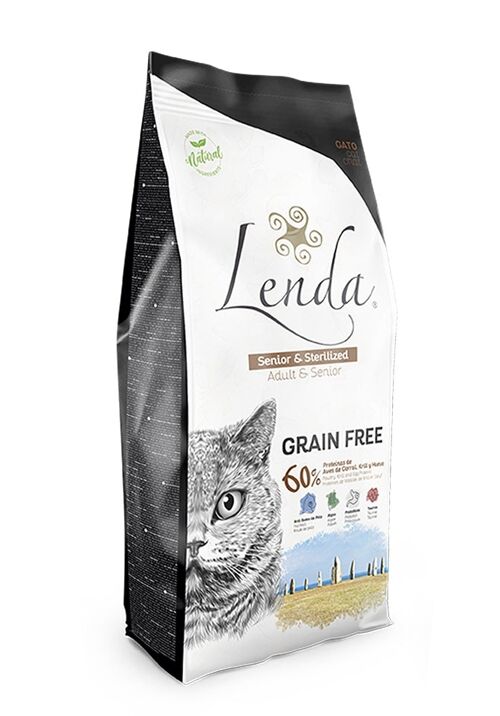 Dry Cat Food Lenda Adult Cat Senior & Sterilized 
Grain Free 2 kg
