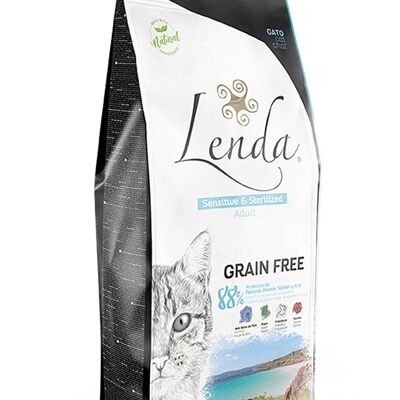Dry Cat Food Lenda Adult Cat Sensitive & Sterilized 
Grain Free 2 kg