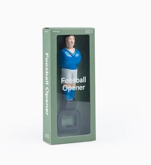Foosball bottle opener, Blue