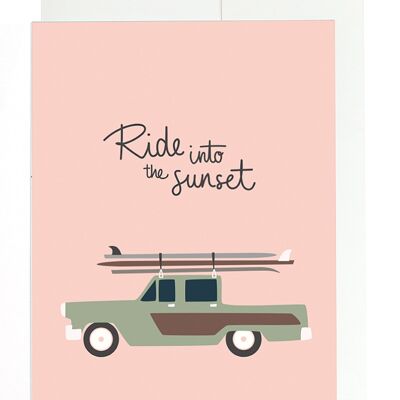 Greeting card - Ride into the Sunset