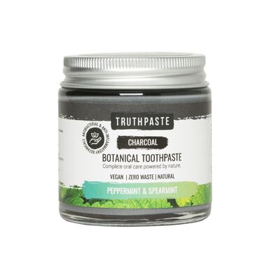 Peppermint & Spearmint Charcoal zero waste & plastic free natural toothpaste (fluoride free)