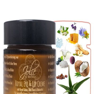 Royal Jelly Creme mit Bakuchiol für Augen, Lippen + Gesichtskontur Kabinenware 60g