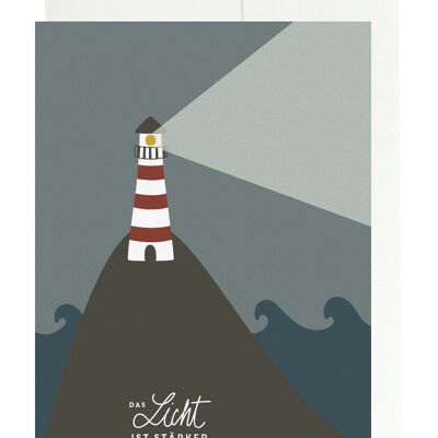 Greeting card - lighthouse mourning card