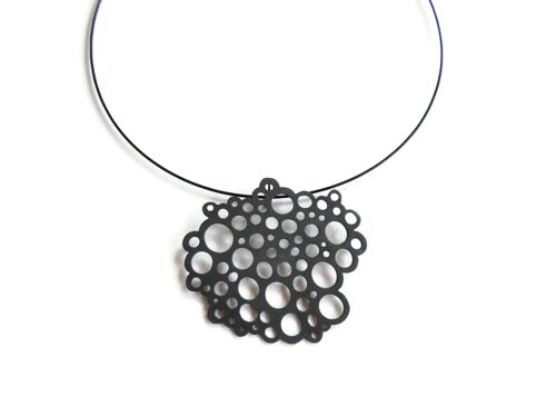 Large Oxidized Silver Pendant