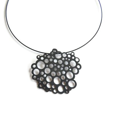 Large Oxidized Silver Pendant