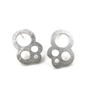 Boucles d'oreilles clous de tous les jours en argent avec cercles