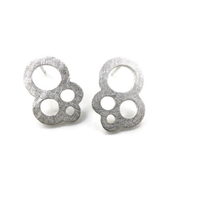 Circles Silver Everyday Stud Earrings