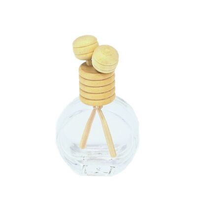 Bottiglia di vetro + 2 mini bastoncini di legno