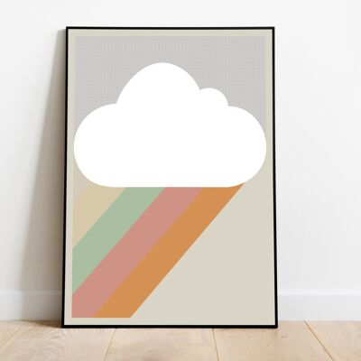 Storm Clouds, Rainbow Print, Kitchen Print, Geometric Wall Art, Minimalist Decor, Modern Wall Art, Housewarming Gift