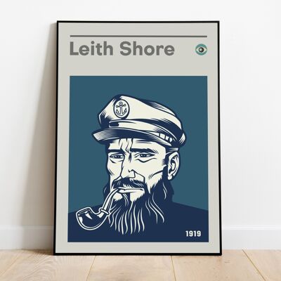 Leith Sailor, Edinburgh Print, Smoking Pipe, Kitchen Print, Travel Poster, Modern Wall Art, Minimalist Decor, Retro Print, Housewarming Gift