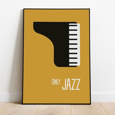 Jazz Poster, Minimalist Wall Art, Kitchen Print, Piano Poster, Exhibition Poster, Boho Decor, Retro Print, Vintage Poster, Jazz Lover