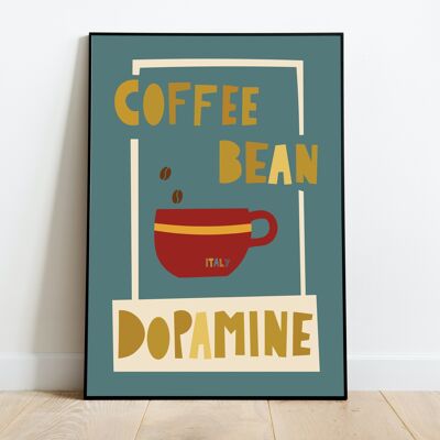 Coffee Print, Dopamine, Kitchen Print, Foodie Gift, Modern Wall Art, Retro Print, Cottagecore, Pop Culture, Boho Decor, Housewarming Gift